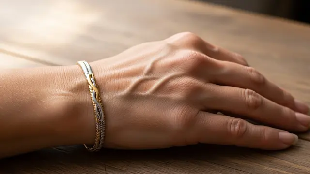 Gelang Emas Rantai Snake Lentur Mewah untuk Usia 50-an/Gemini AI