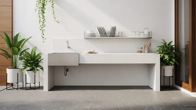 Ide Area Cuci Piring Outdoor yang Tidak Becek untuk Rumah Minimalis Anda