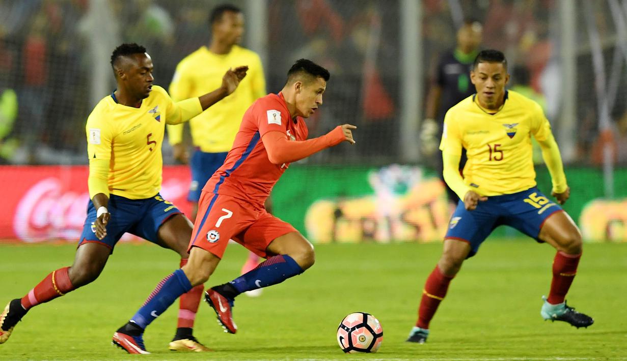 Alexis Sanchez menjadi pemain Cile pertama yang menjadi bagian dari skuat utama Setan Merah. (AFP/Martin Bernetti)