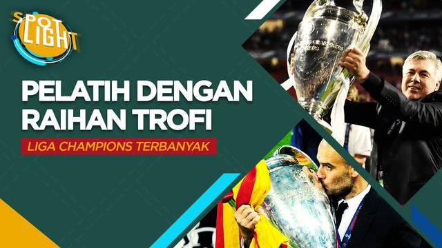 Berita video spotlight kali ini membahas tentang empat pelatih yang mampu meraih trofi Liga Champions terbanyak, salah satunya ialah Carlo Ancelotti.