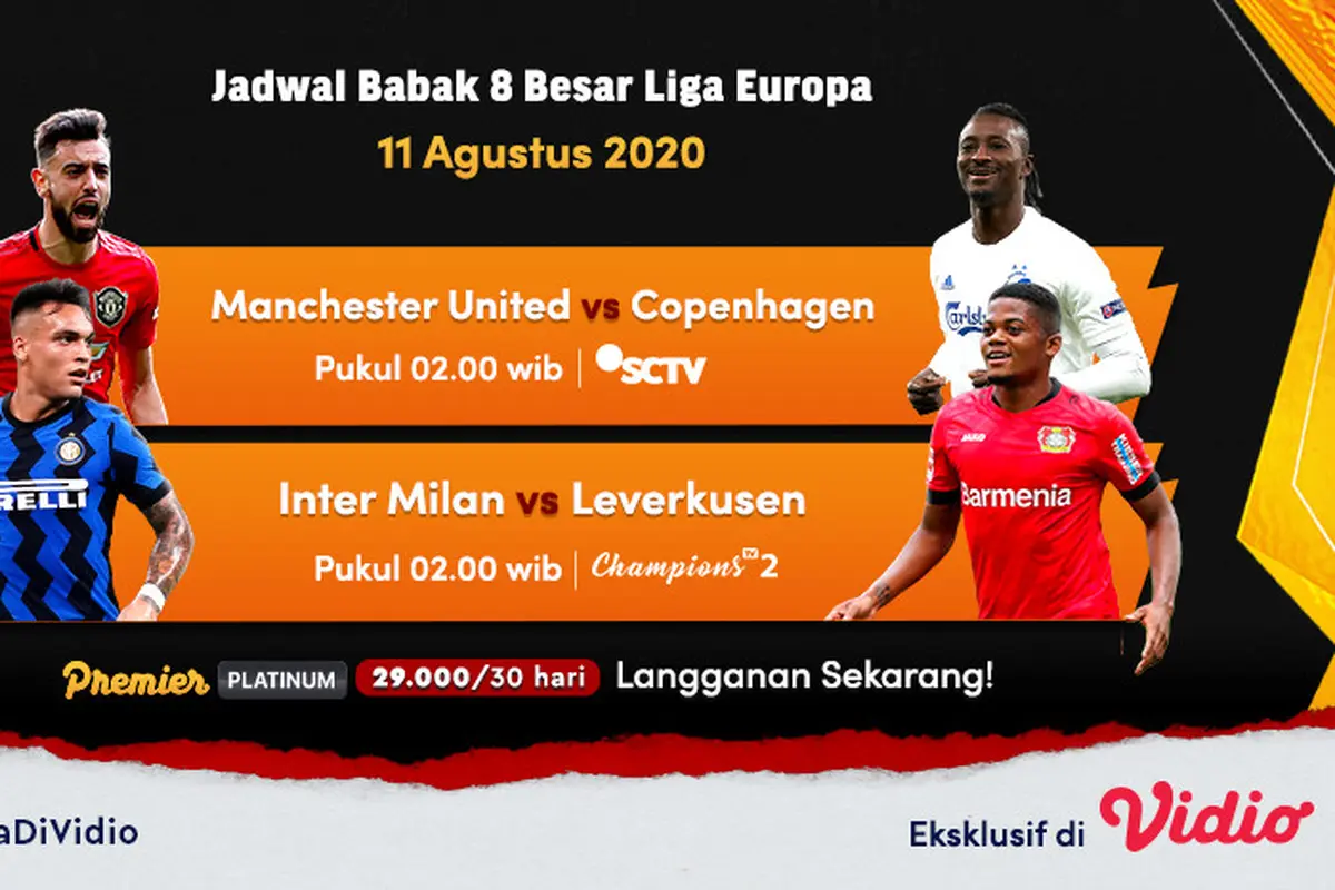 Jadwal Liga Europa 2019/20 Babak Perempat Final.
