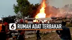 rumah adat terbakar