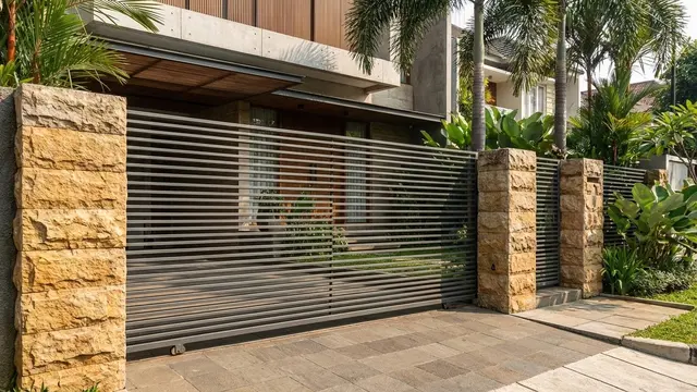 Model Pagar Garis Horizontal