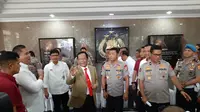 Menko Polhukam Mahfud Md berkunjung ke Mabes Polri, Jakarta Selatan. (Ady Anugrahadi/Liputan6.com)
