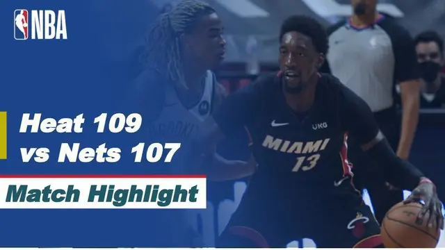 Berita Video Highlights NBA, Bam Adebayo Bantu Miami Heat Kalahkan Brooklyn Nets 109-107