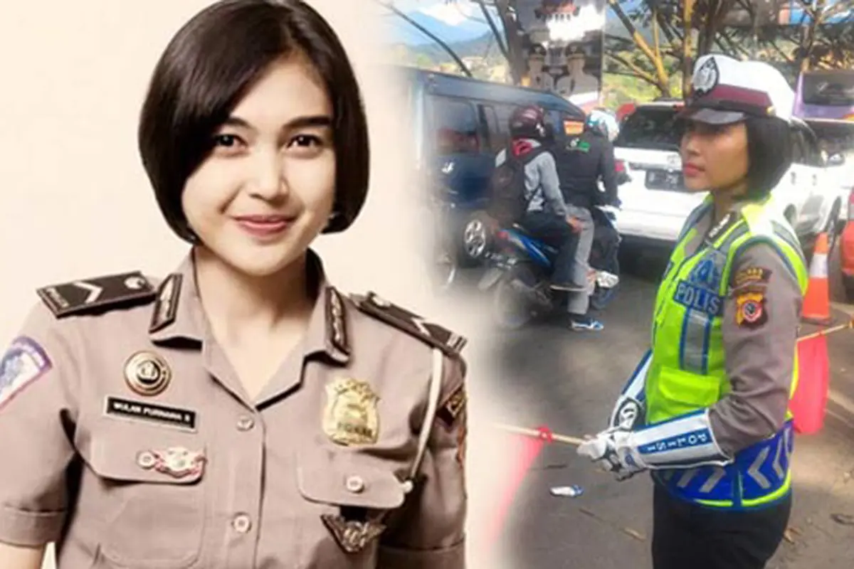 Bripda Wulan, Pengatur Lalin Nagreg Bikin Gagal Fokus Pemudik