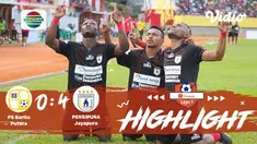 Pertandingan #ShopeeLiga1, antara #BaritoPutera VS #PersipuraJayapura yang berlangsung di Stadion Demang Lehman, Martapura pada ha...