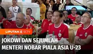 Tak hanya di sudut-sudut kota di berbagai daerah. Acara nonton bareng atau nobar Timnas U-23 Indonesia lawan Uzbekistan juga digelar di Istana Negara, Jakarta. Acara nobar ini dihadiri langsung Presiden Jokowi bersama sejumlah Menteri Kabinet.