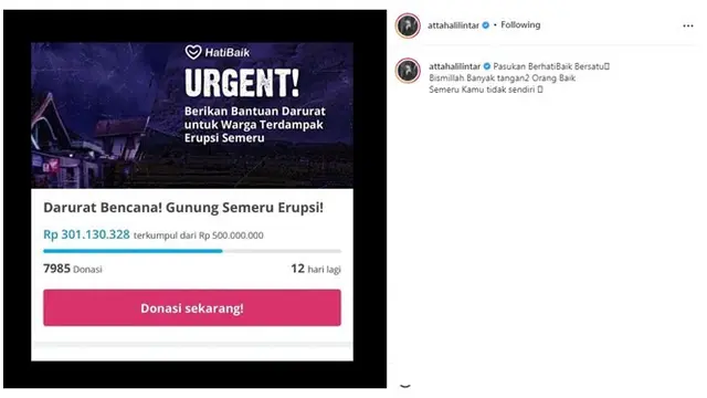 5 Seleb Ini Lakukan Donasi untuk Pengungsi Erupsi Gunung Semeru, Gerak Cepat