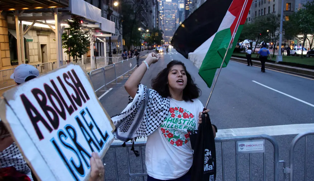 Benjamin Netanyahu akan berpidato di tengah kecaman global atas agresi militer Israel di Jalur Gaza, Palestina. (Leonardo MUNOZ/AFP)