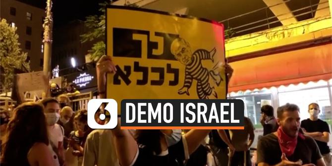 VIDEO: Puluhan Ribu Warga Israel Tuntut PM Benjamin Netanyahu Mundur