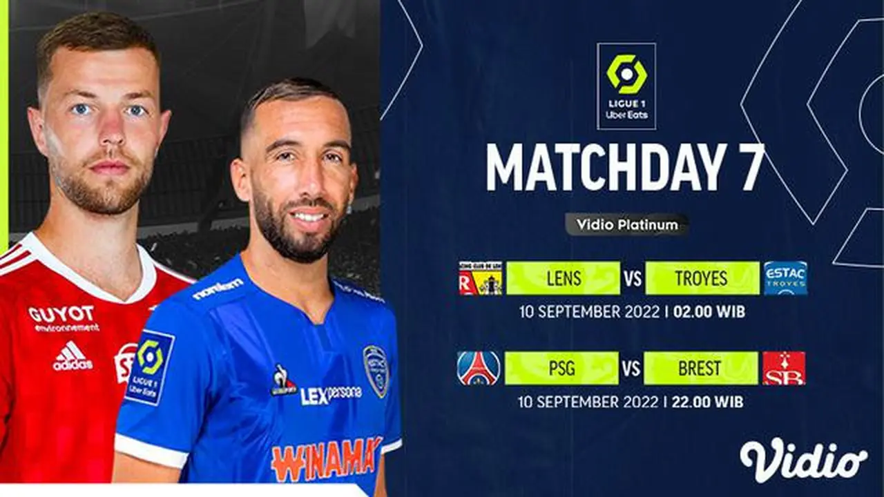 Jadwal dan Live Streaming Ligue 1 2022/2023 Matchday 7 di Vidio, Sabtu 10 September 2022