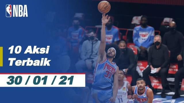 Berita video 10 aksi terbaik NBA tanggal 30 Januari 2021, salah satunya aksi slam dunk keren dari Jhon Collins