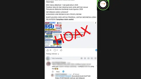 Cek Fakta: Hoaks Link Pendaftaran BSU Cair Agustus 2026