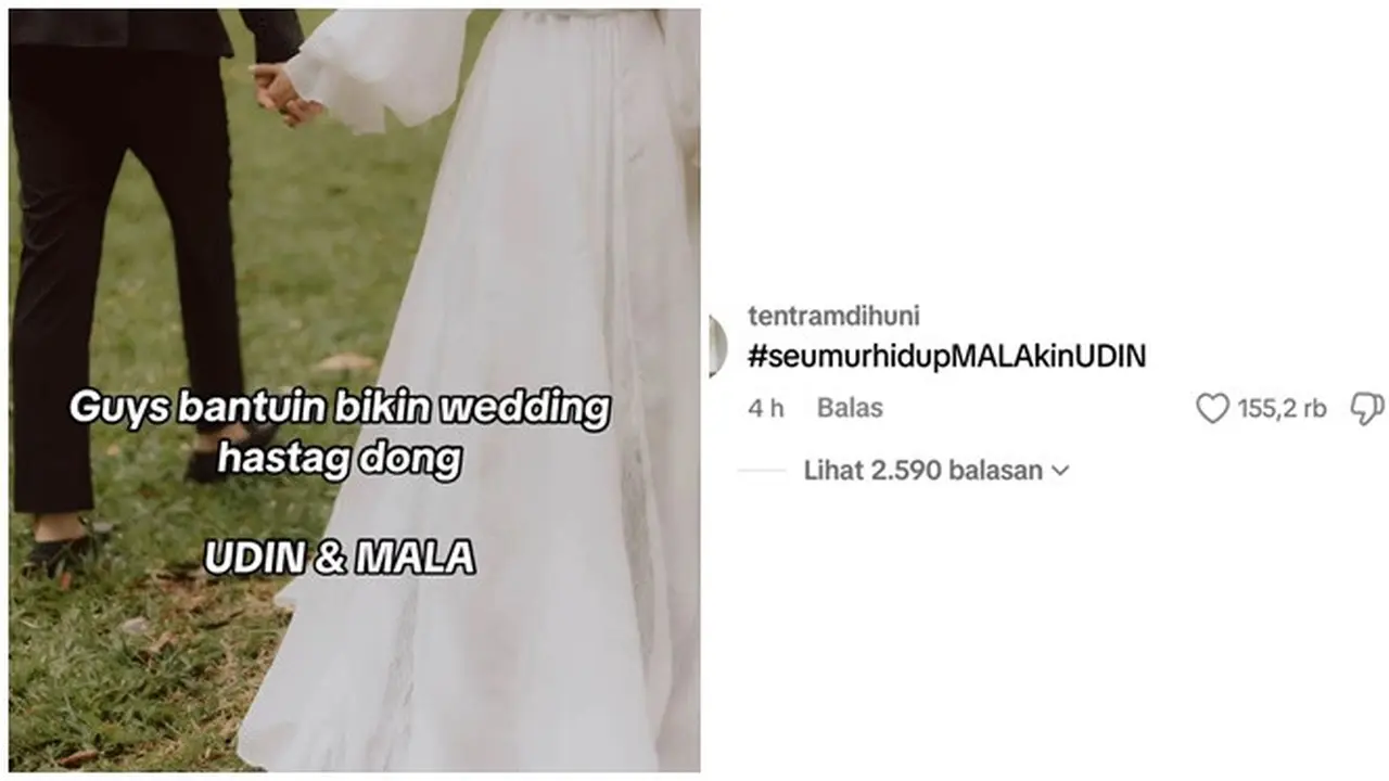 6 Hashtag Pernikahan Pasangan Kekasih Kreasi Netizen Ini Kocak