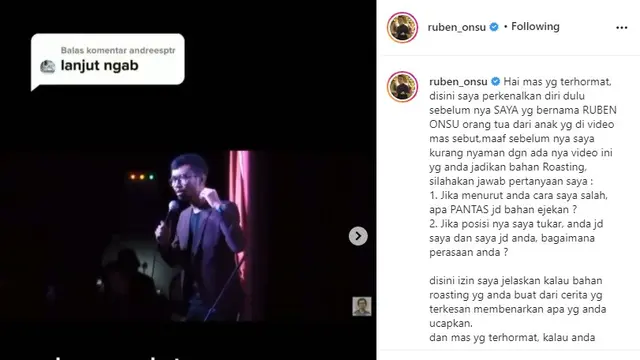 Ruben Onsu - Ridwan Renim (Foto: Instagram/@ruben_onsu)