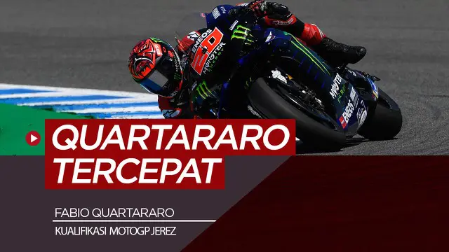 Berita video hasil kualifikasi MotoGP Jerez, Sabtu (1/5/21), Fabio Quartararo tercepat.