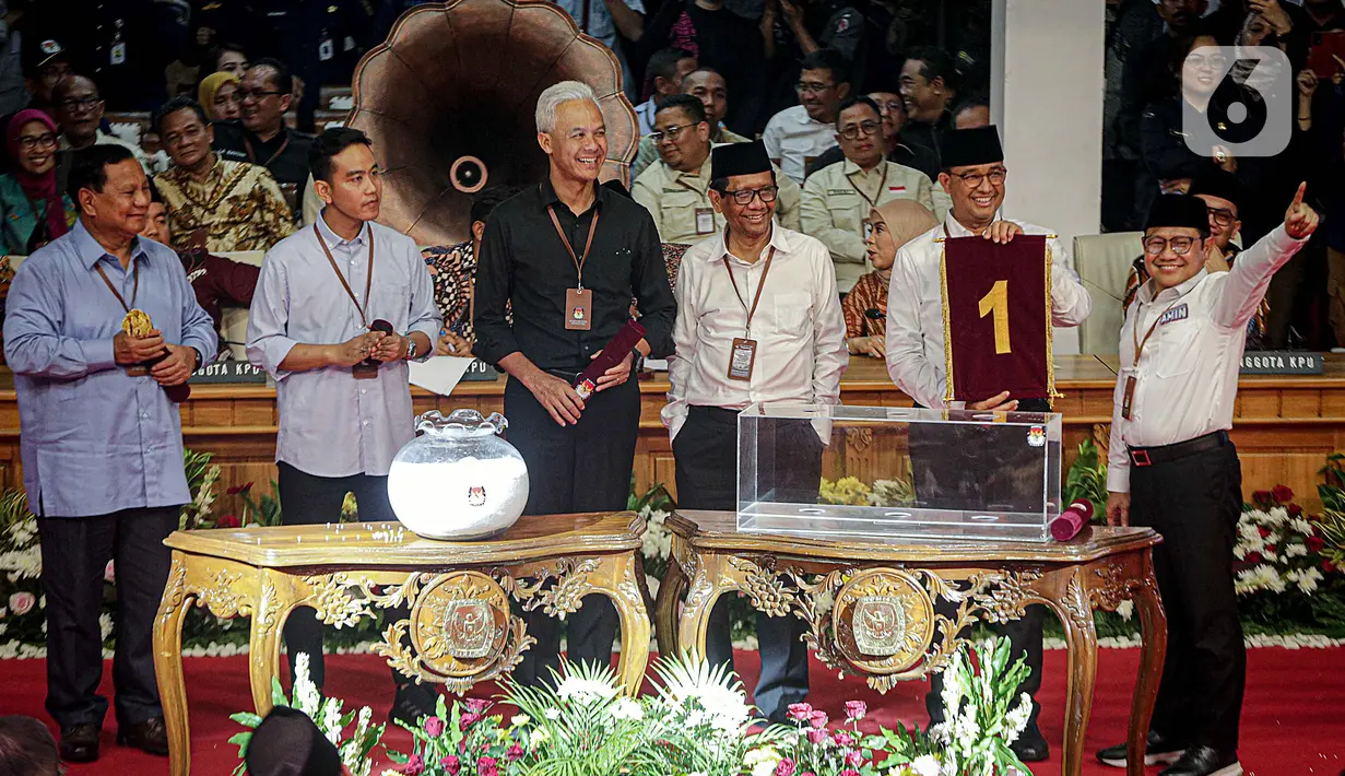 Anies Baswedan dan Muhaimin Iskandar mendapat nomor urut 1 (satu). (Liputan6.com/Faizal Fanani)