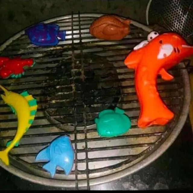6 Potret Orang Bakar Ikan Mainan di Malam Tahun Baru 2025 Ini Bikin Tepuk Jidat