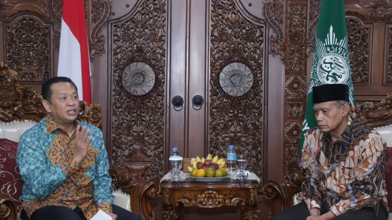 Ketua MPR Bamsoet dan Ketua PP Muhammadiyah Haedar Nasir
