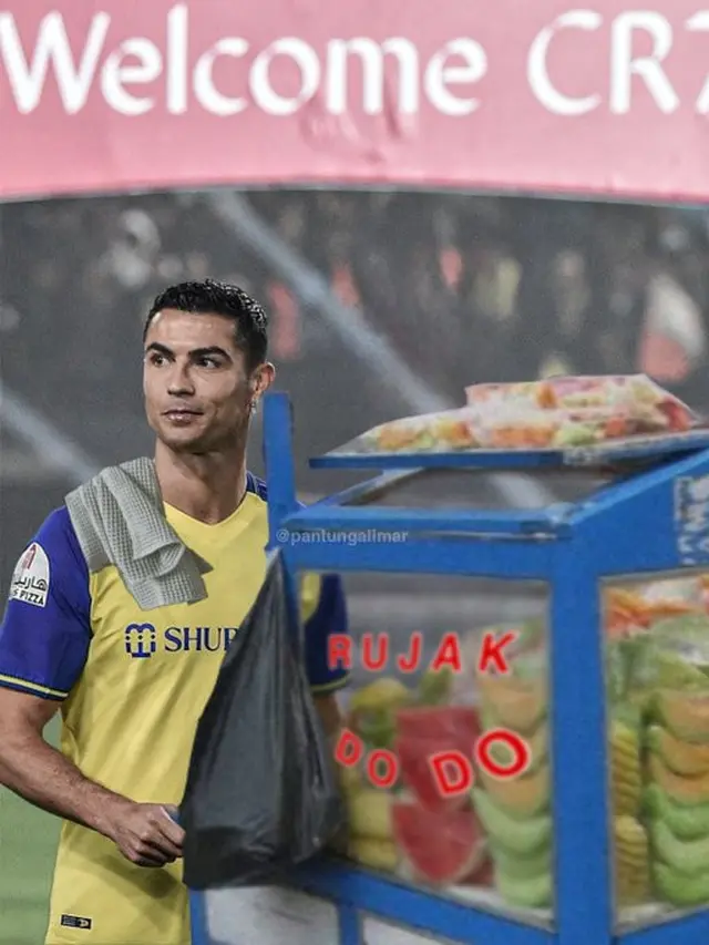 7 Editan Foto Ronaldo yang Pakai Jersey Al Nassr FC Ini Kocak Banget