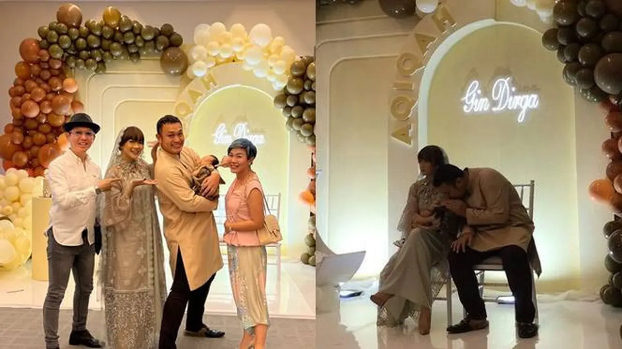 6 Momen Akikah Baby Gin, Putra Gilang Dirga dan Adiezty Fersa yang Dihadiri Selebriti