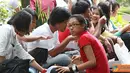 Citizen6, Yogyakarta: Peserta berdiskusi untuk topik citizen jurnalism sambil makan siang. (Pengirim: Ady Permadi)
