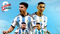 Indonesia Vs Argentina - Lionel Messi, Di Maria, Dybala, Lautaro Martinez (Bola.com/Erisa Febri)