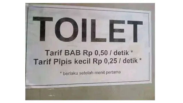6 Tulisan di Kamar Mandi Ini Nyeleneh Banget Bikin Mikir Keras
