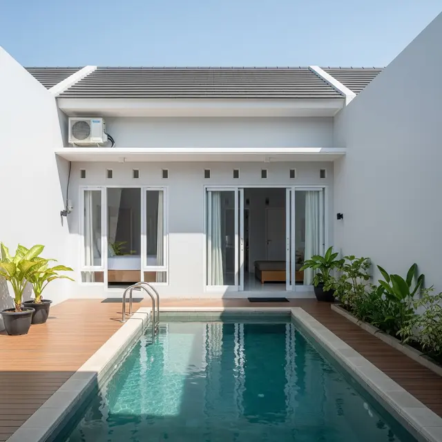 6 Model Rumah Tipe 36 dengan Kolam Renang Mini, Hunian Modern dan Fungsional