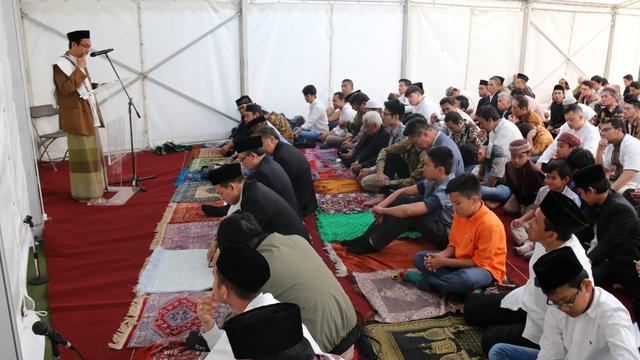 Suasana perayaan Idul Fitiri 2018 di KBRI London, Inggris (15/6) (sumber: KBRI London)