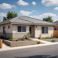 Desain Rumah Minimalis 6x12 Tampak Depan 1 Lantai (Liputan6.com/MetaAi)