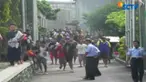 Jangan heboh dulu, ini merupakan skenario simulasi bencana Merapi yang digelar Pihak Lapas Narkotika Kelas 2A Yogyakarta.