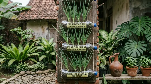 Cara Menanam Daun Bawang di Botol Bekas yang Mudah Dirawat, Hemat Tempat dan Cocok untuk Pemula