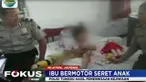 Saat kejadian, warga sekitar pun berupaya menghentikan laju motor pelaku. Sang anak yang diseret akhirnya dilepas oleh pelaku.