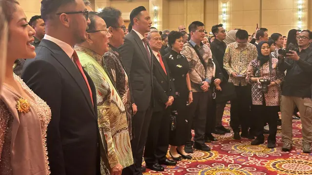 Sejumlah jajaran kabinet Merah Putih menghadiri acara penyambutan Duta Besar China untuk Indonesia Wang Lutong di Hotel Ritz Carlton, Jakarta, Kamis (28/11/2024). (Liputan6.com/Benedikta Miranti)