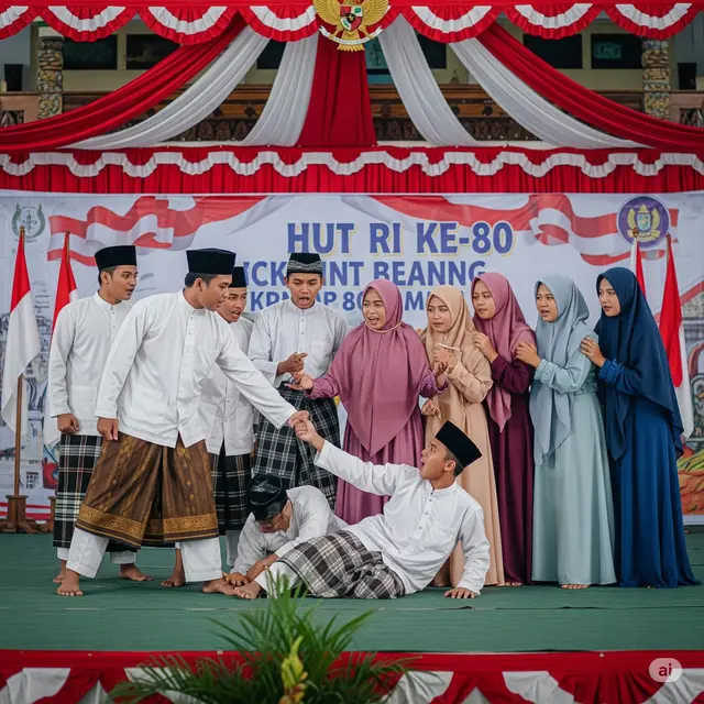 Lomba 17 Agustus di Pesantren