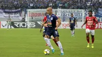 Striker PSIS, Bruno Silva. (Bola.com/Ronald Seger Prabowo)