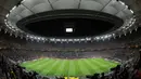 Dari segi konstruksi atap, National Arena dibangun sangat mirip dengan National Stadium Warsawa di Polandia. Di samping menggelar pertandingan sepak bola, kerap dijadikan tempat menggelar konser musik dunia. (AFP/Barbara Sax)