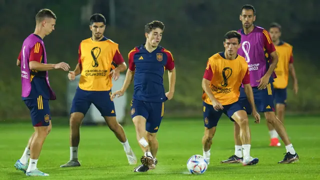 Latihan Spanyol Jelang Hadapi Maroko, Wakil Afrika yang Punya Prestasi Gemilang di Piala Dunia 2022