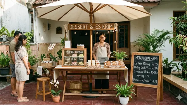 Kedai Dessert & Es Krim "Pop-Up Booth" Kain
