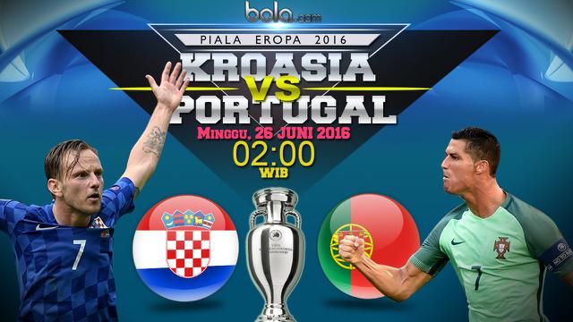 Kroasia vs Portugal, Piala Eropa 2016 (Bola.com/Rudi Riana)