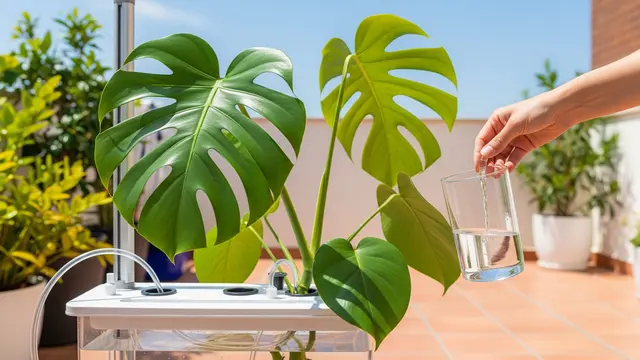 Cara Merawat Monstera Hidroponik di Teras yang Panas agar Daun Tidak Menguning