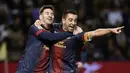 1. Xavi Hernandez - Xavi merupakan salah sosok sentral di Barcelona ketika Messi datang. Mereka meraih berbagai prestasi hebat bersama-sama. Jika Xavi memberikan umpan, Messi dengan mudah menjebol gawang lawan.  Kerja sama di antaranya keduanya sangat simpel, tapi mematikan. (AFP/Cesar Manso)