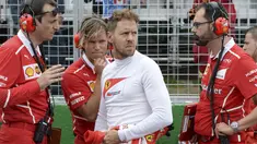 Pebalap Ferrari, Sebastian Vettel saat ini masih memimpin puncak klasemen semetara F1 2017 dengan jumlah poin sebanyak 153. (Paul Chiasson/The Canadian Press via AP)