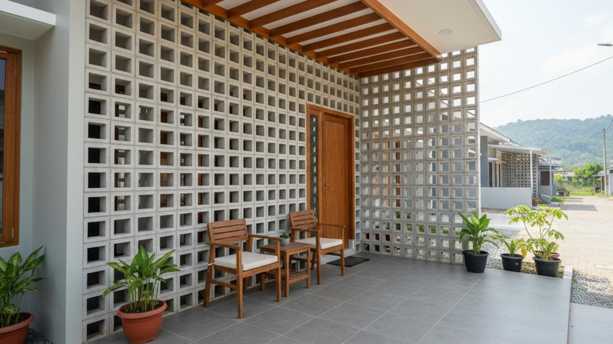 10 Model Teras Rumah Sederhana dengan Roster, Ubah Tampilan Fasad di Awal 2026