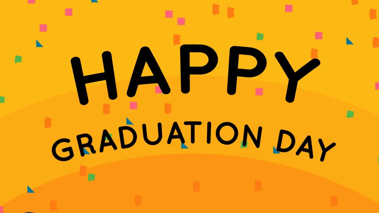 Ilustrasi ucapan selamat atas kelulusan, wisuda