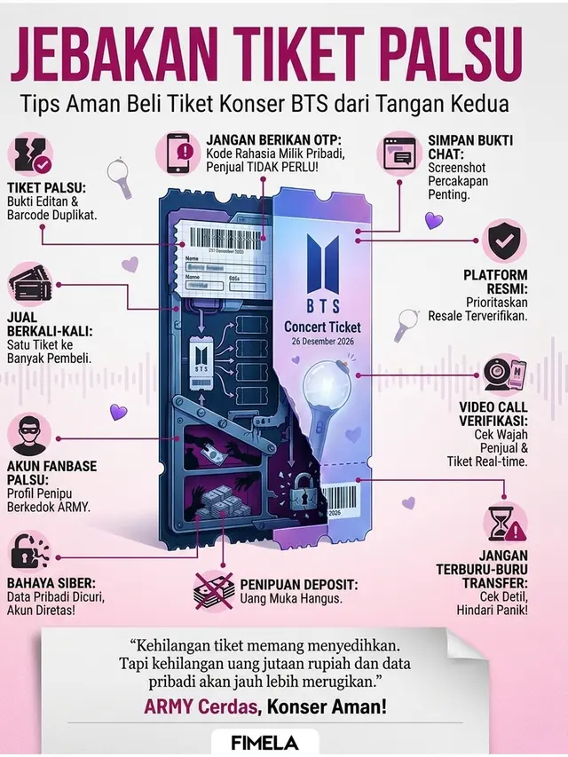 Tiket BTS untuk Member Sold Out? Waspadai Bahaya Siber Saat Berburu Tiket dari Tangan Kedua