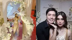 Hadiri pesta pernikahan Sarah Keihl, penampilan Audi Marissa menawan dibalut gaun slit gold dengan model one shoulder. Gaun bernuansa emas itu semakin elegan ketika dipadukan dengan heels dan menenteng handbag putih. Dalam momen bahagia sang sahabat, Audi datang bersama sang suami, Anthony Xie. (Liputan6.com/IG/@audimarissa)