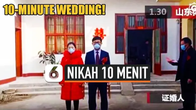 VIDEO: Dokter di Wuhan Gelar Pernikahan Hanya 10 Menit, Alasannya Bikin Haru